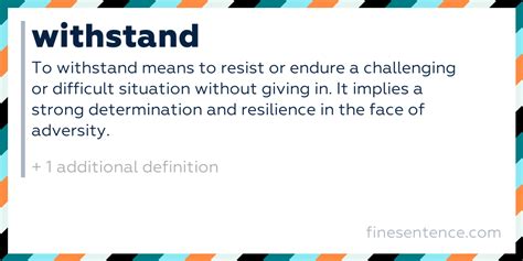 Withstand